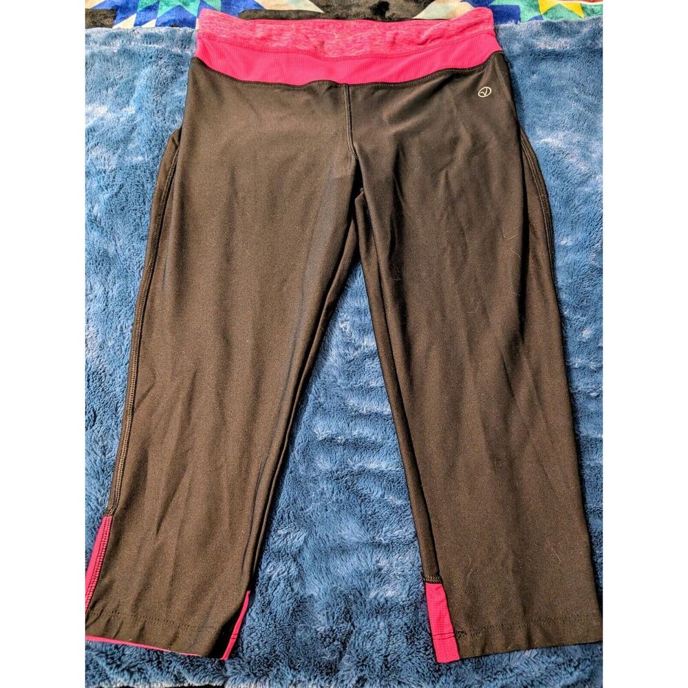 Vogo Athletica Women's Pink Black Size Medium M Exercise Yoga Pants Workout